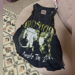 LF Black Graphic Crop Top